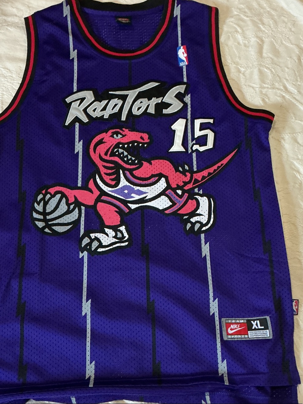 Nike Purple and Pink Toronto Raptors #15 Basketball Jersey